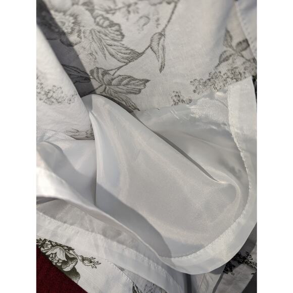 Vintage Liz Claiborne Skirt Linen Cotton Front Button Floral Pattern Sz 10 - Picture 5 of 7